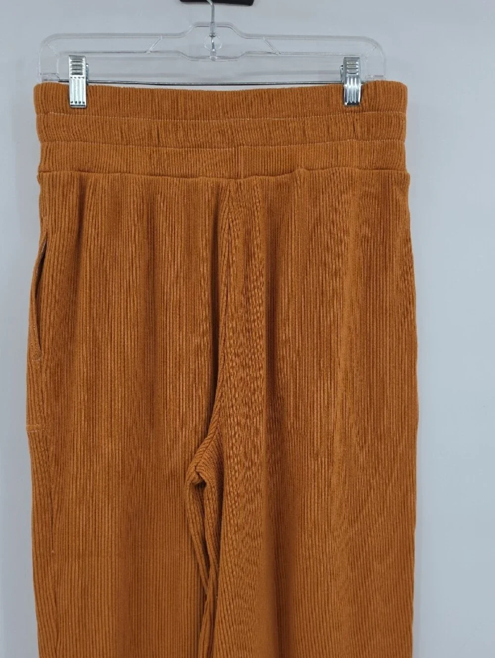 Free People Rust Ribbed Knit Wide Leg Pants Size S